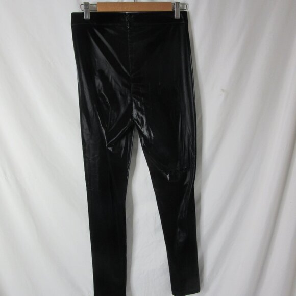 BCBGMAXAZRIA Faux Leather High Waisted Leggings Black Poly Size Small NWT - Picture 7 of 10